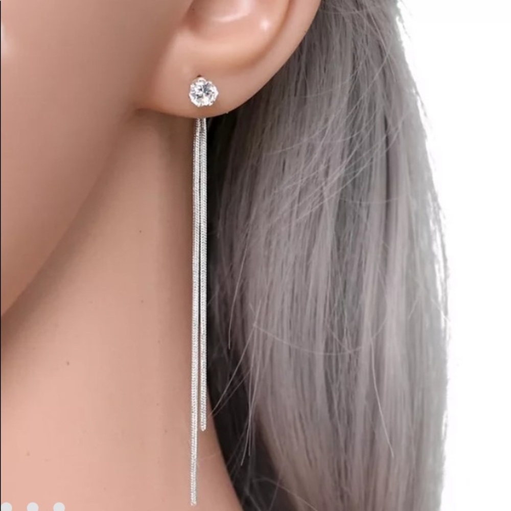 Dangly silver earrings